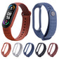 For Xiaomi Mi Band 6 / 5 Universal Silicone Leather Texture Replacement Strap Watchband