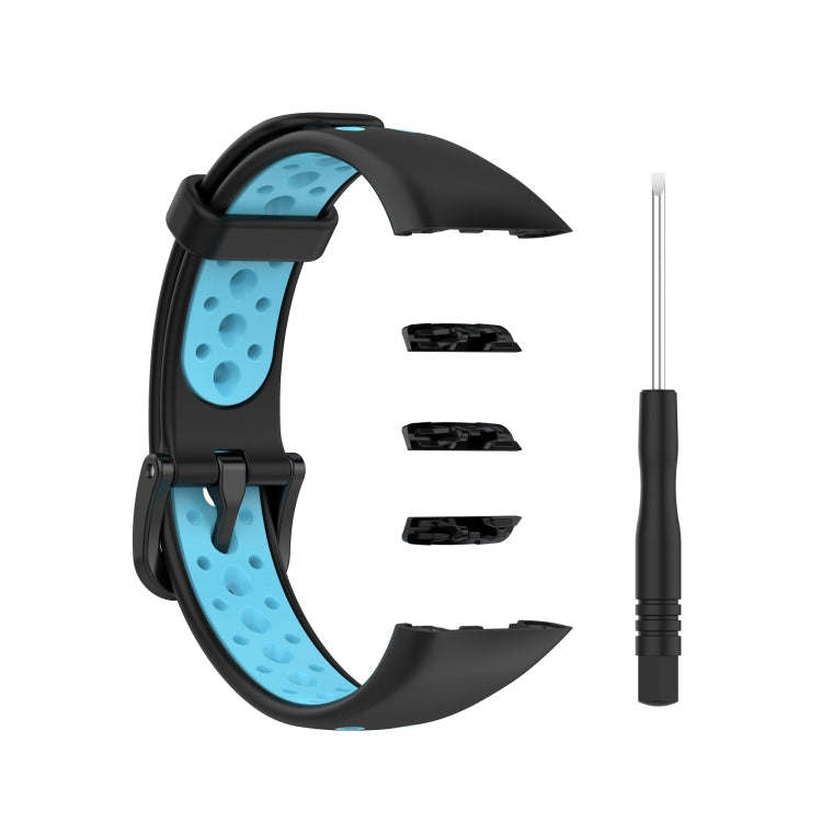 For Huawei Band 6 / Honor Band 6 Universal Two-color Breathable Silicone Replacement Strap Watchband