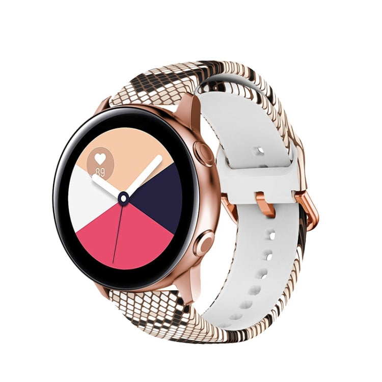 Silicone watchband with woven mesh pattern and perforated strap for Galaxy Watch.