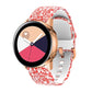 Silicone watchband strap with red and white paw print pattern for smartwatch