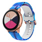 Silicone watchband strap with blue and white jellyfish-style wave pattern for smartwatch