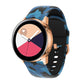 Silicone watchband strap with blue camouflage print for smartwatch