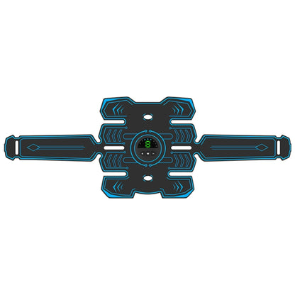 Abdominal muscle training sticker with blue circuit pattern and round LED controller