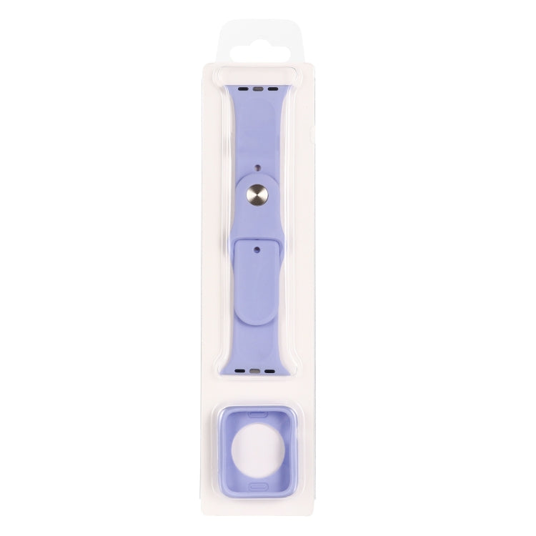 Silicone Replacement Strap Watchband + Watch Protective Case Set, For Apple Watch Series 3 & 2 & 1 38mm, For Apple Watch Series 3 & 2 & 1 42mm