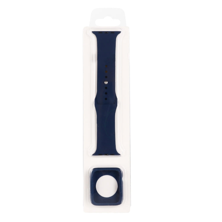 Silicone Replacement Strap Watchband + Watch Protective Case Set, For Apple Watch Series 3 & 2 & 1 38mm, For Apple Watch Series 3 & 2 & 1 42mm