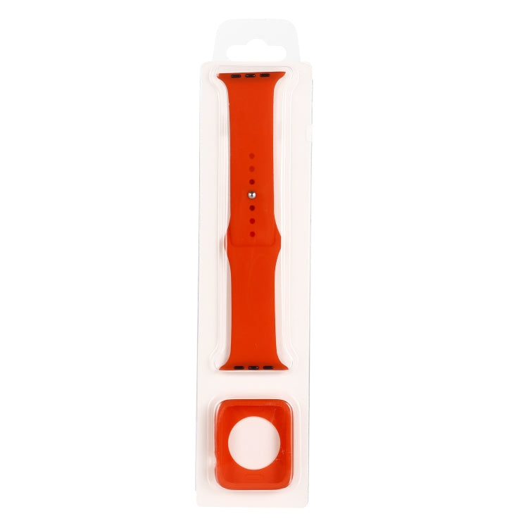 Silicone Replacement Strap Watchband + Watch Protective Case Set, For Apple Watch Series 3 & 2 & 1 38mm, For Apple Watch Series 3 & 2 & 1 42mm