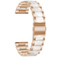 Three-beads Steel + Resin Replacement Strap Watchband, For Samsung Smart Watch 20mm, For Samsung Smart Watch 22mm