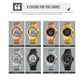 SKMEI 1712 Dual Time LED Digital Display Luminous Stainless Steel Strap Electronic Watch