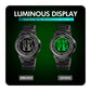 SKMEI 1712 Dual Time LED Digital Display Luminous Stainless Steel Strap Electronic Watch