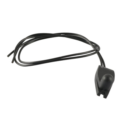 External car temperature sensor with black wire harness and small connector clip