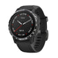 Smartwatch bezel ring accessory on a black watch face with white tick markers