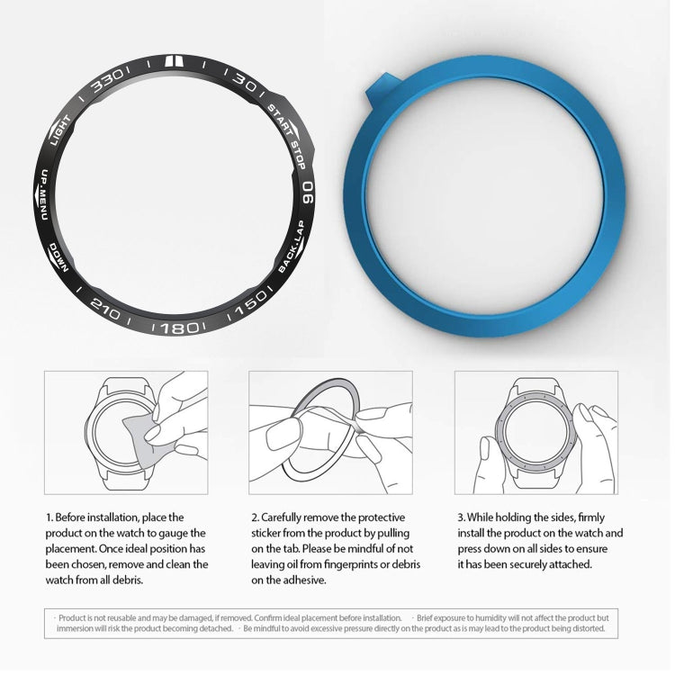 Smart Watch Steel Bezel Ring, A Version, For Garmin Fenix 6X/6X Pro/6X Sapphire