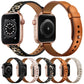 14mm Couple Style Leather Replacement Strap Watchband For Apple Watch Series, 7 41mm / 6 & SE & 5 & 4 40mm / 3 & 2 & 1 38mm, 7 45mm / 6 & SE & 5 & 4 44mm / 3 & 2 & 1 42mm