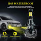 IP65 waterproof LED fog light bulb with water splash detail on bulb housing