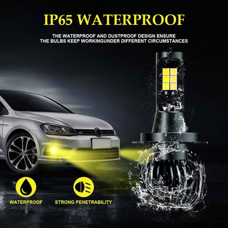 IP65 waterproof LED fog light bulb with water splash detail on bulb housing