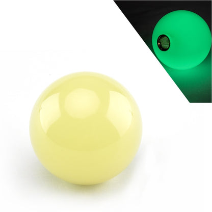 Luminous round shift knob, yellow translucent with brass threaded insert