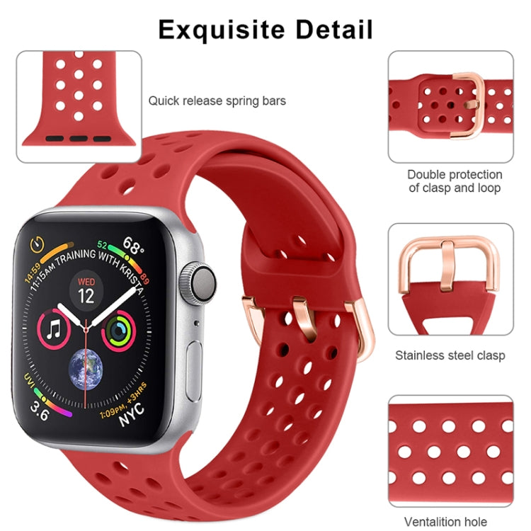 Silicone Replacement Watchband For Apple Watch Series, 7 45mm / 6 & SE & 5 & 4 44mm / 3 & 2 & 1 42mm, 7 41mm / 6 & SE & 5 & 4 40mm / 3 & 2 & 1 38mm