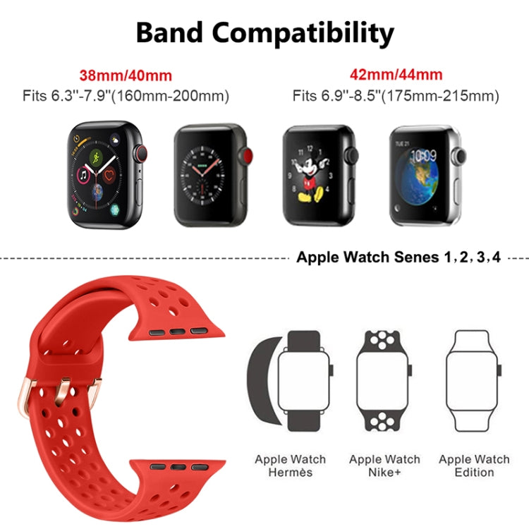 Silicone Replacement Watchband For Apple Watch Series, 7 45mm / 6 & SE & 5 & 4 44mm / 3 & 2 & 1 42mm, 7 41mm / 6 & SE & 5 & 4 40mm / 3 & 2 & 1 38mm