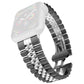 Women Five Beads Stainless Steel Replacement Watchband Width: 20mm  For Apple Watch Series, 7 45mm / 6 & SE & 5 & 4 44mm / 3 & 2 & 1 42mm, 7 41mm / 6 & SE & 5 & 4 40mm / 3 & 2 & 1 38mm