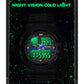 Sports wristwatch with black strap and green luminous dual digital display