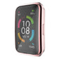 Full coverage TPU protective case cover for fitness tracker, black front with rose gold edges