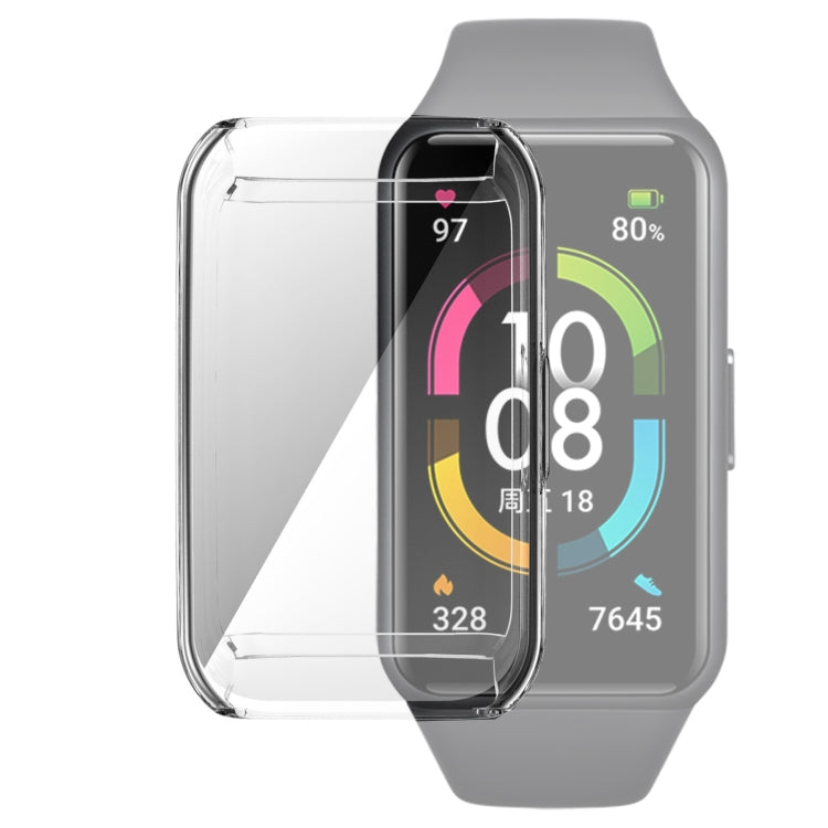 Full coverage TPU watch case cover with clear electroplated frame for smartwatch screen