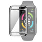 Full coverage TPU watch case cover with transparent window and shiny metal electroplated rim