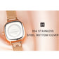 SANDA P1098 Simple Bar Scale Oval Dial Quartz Watch for Women