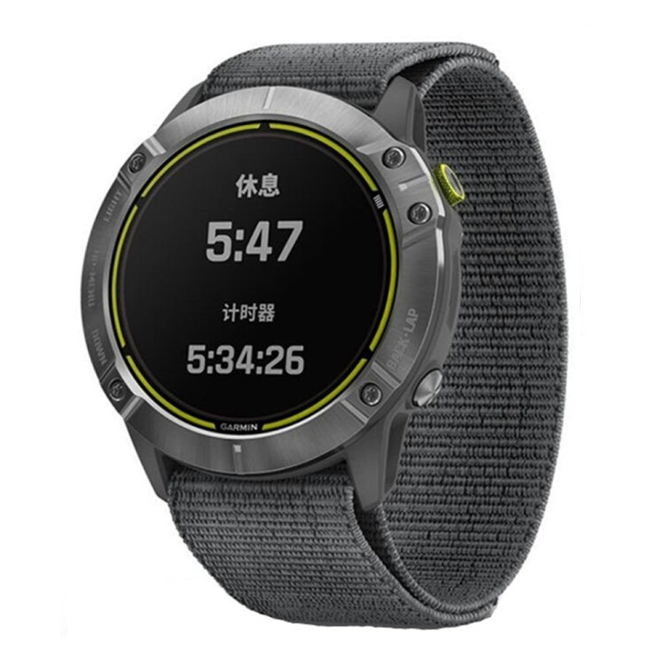 26mm Knitted Nylon Loop Replacement Watchband, For Garmin Fenix 6X