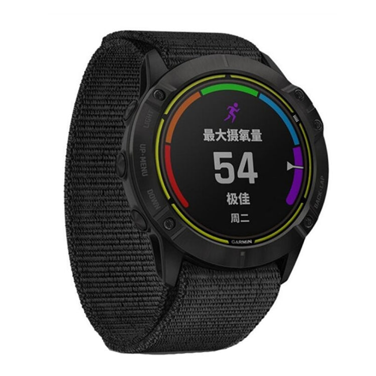 22mm Knitted Nylon Loop Replacement Watchband, For Garmin Fenix 6