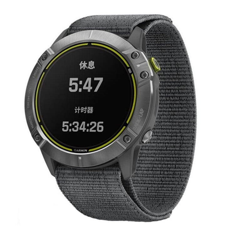 22mm Knitted Nylon Loop Replacement Watchband, For Garmin Fenix 6