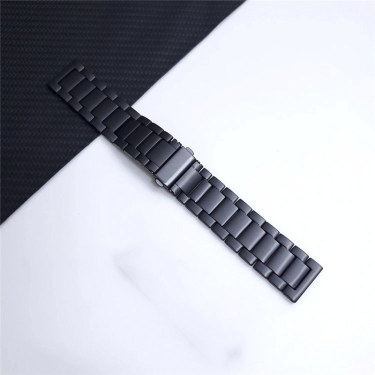 22mm Universal Titanium Alloy Three Plants Flat Buckle Replacement Watchband, For Xiaomi Haylou RS3 / Suunto 9 Peak