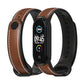 TPU and leather-look replacement watchband in brown and black with fitness display