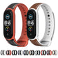 Brown+black and white+black TPU and leather-look watchbands with fitness display