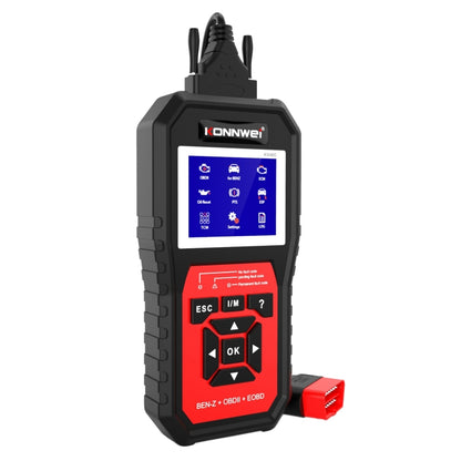 Handheld car diagnostic tester with 2.8-inch color screen and red button keypad