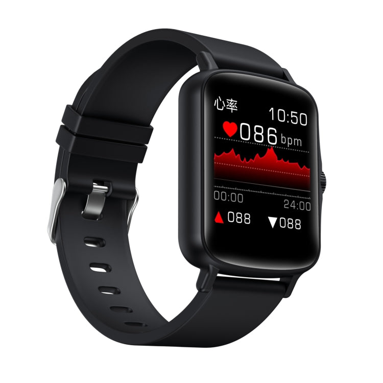 Black smartwatch with heart-rate graph and time 10:50 on the display