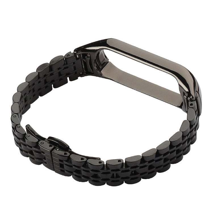 Seven-beads Stainless Steel Replacement Strap Watchband, For Xiaomi Mi Band 6 / 5, For Xiaomi Mi Band 4 / 3