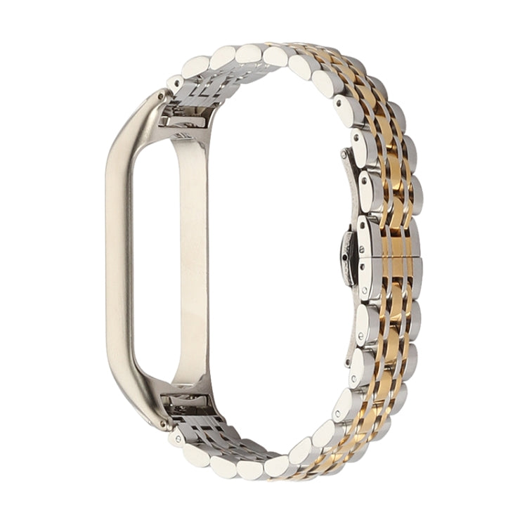 Seven-beads Stainless Steel Replacement Strap Watchband, For Xiaomi Mi Band 6 / 5, For Xiaomi Mi Band 4 / 3