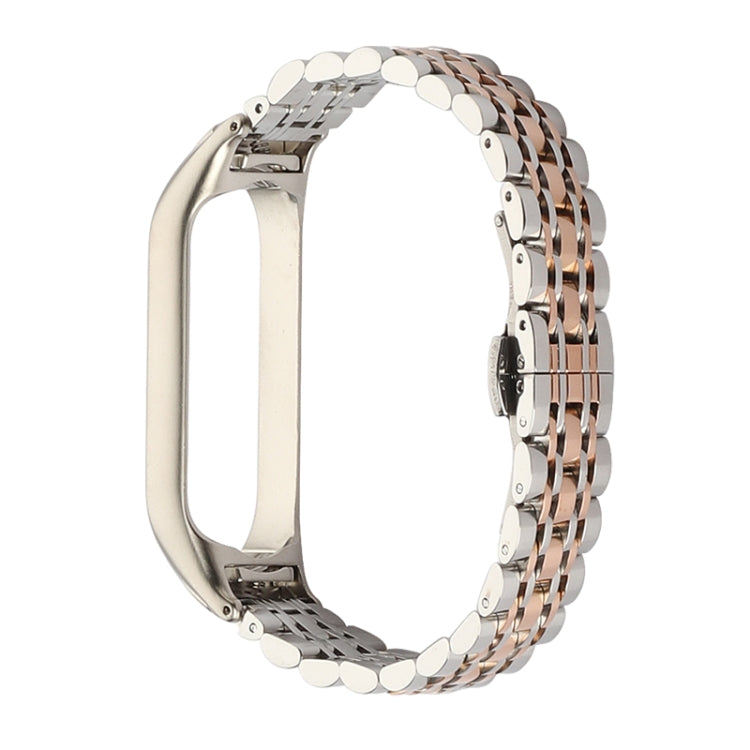 Seven-beads Stainless Steel Replacement Strap Watchband, For Xiaomi Mi Band 6 / 5, For Xiaomi Mi Band 4 / 3