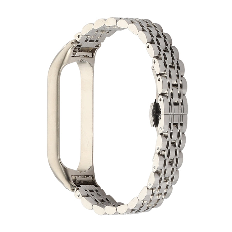 Seven-beads Stainless Steel Replacement Strap Watchband, For Xiaomi Mi Band 6 / 5, For Xiaomi Mi Band 4 / 3