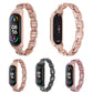 8-shaped Diamond Alloy Replacement Strap Watchband, For Xiaomi Mi Band 6 / 5, For Xiaomi Mi Band 4 / 3