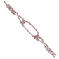 Rose gold X-shaped watch band with rhinestone inlay and metal clasp