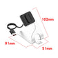 Silver magnetic charger holder with USB cable and size dimensions 102mm, 91mm, 5mm