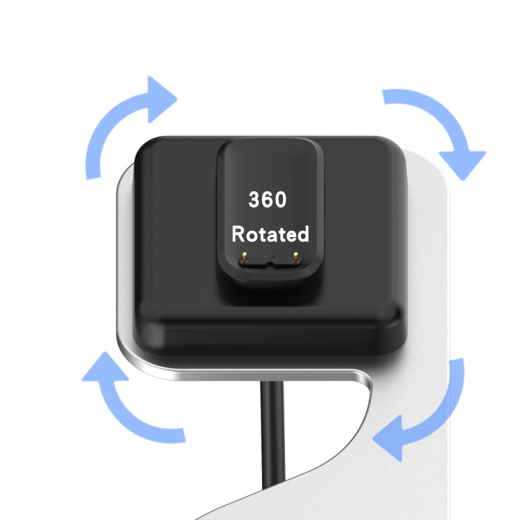 360-degree rotating magnetic charging dock base with charging connector