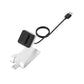 Silver magnetic metal charger holder with USB cable and black charging dock