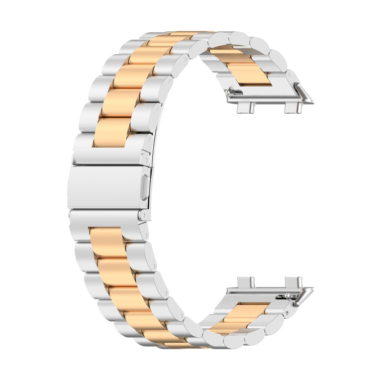Stainless Steel Three-beads Replacement Strap Watchband, For OPPO Watch 2 42mm, For OPPO Watch 2 46mm
