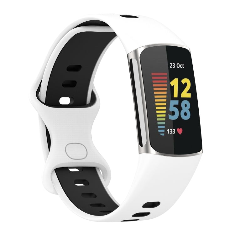 Two-color Silicone Replacement Strap Watchband, For Fitbit Charge 5