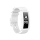 White silicone replacement watch wristband with clasp buckle for Fitbit Inspire HR/Ace 2