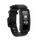 Black silicone replacement smartwatch strap with clasp buckle for Fitbit Inspire HR/Ace 2