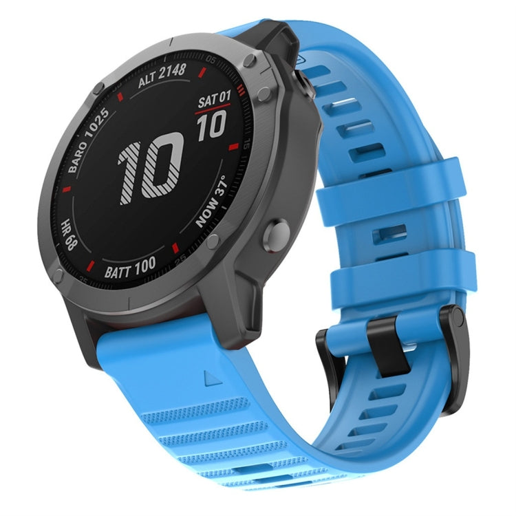 Silicone smartwatch replacement strap, royal blue with buckle and perforated holes